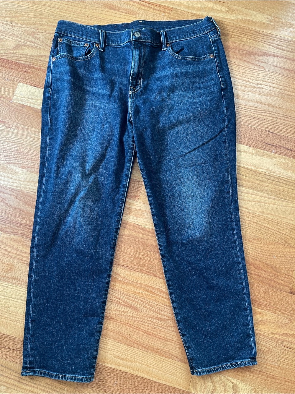 GAP Women's Navy Straight Leg Jeans 32/14 Midrise